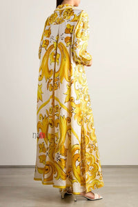 Yellow and White Lounge Dress - Navvi.in