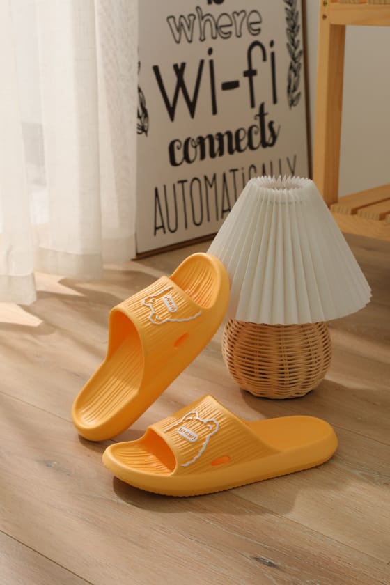 Yellow Teddy Anti - slip Slippers - Navvi.in