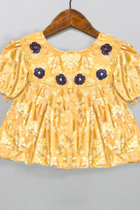 Yellow Top & Bottom Set for Girls - Navvi.in