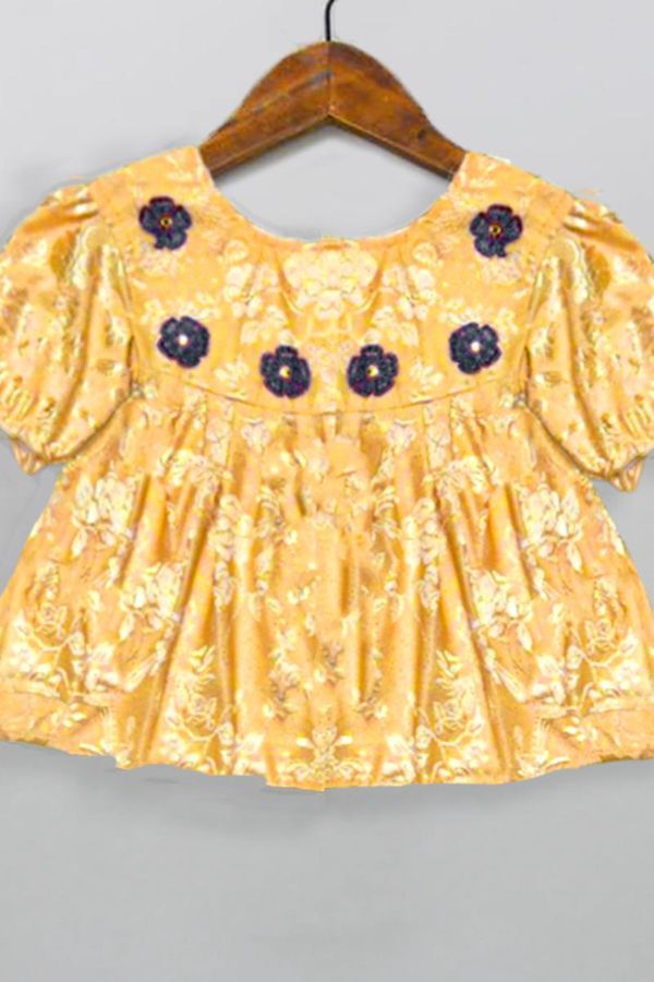 Yellow Top & Bottom Set for Girls - Navvi.in