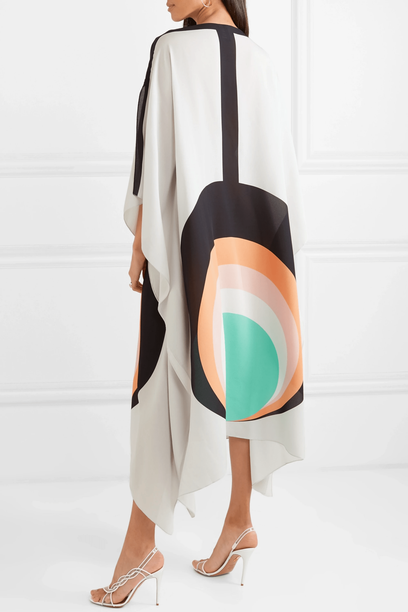 Abstract Print Kaftan Dress - Navvi.in