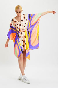 Butterfly Belted Kaftan Dress - Navvi.in
