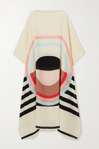Dreamy Crepe Kaftan Dress - Navvi.in