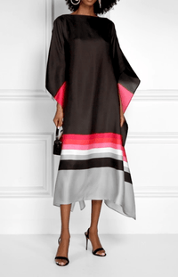 Evening Satin Silk Kaftan Dress - Navvi.in