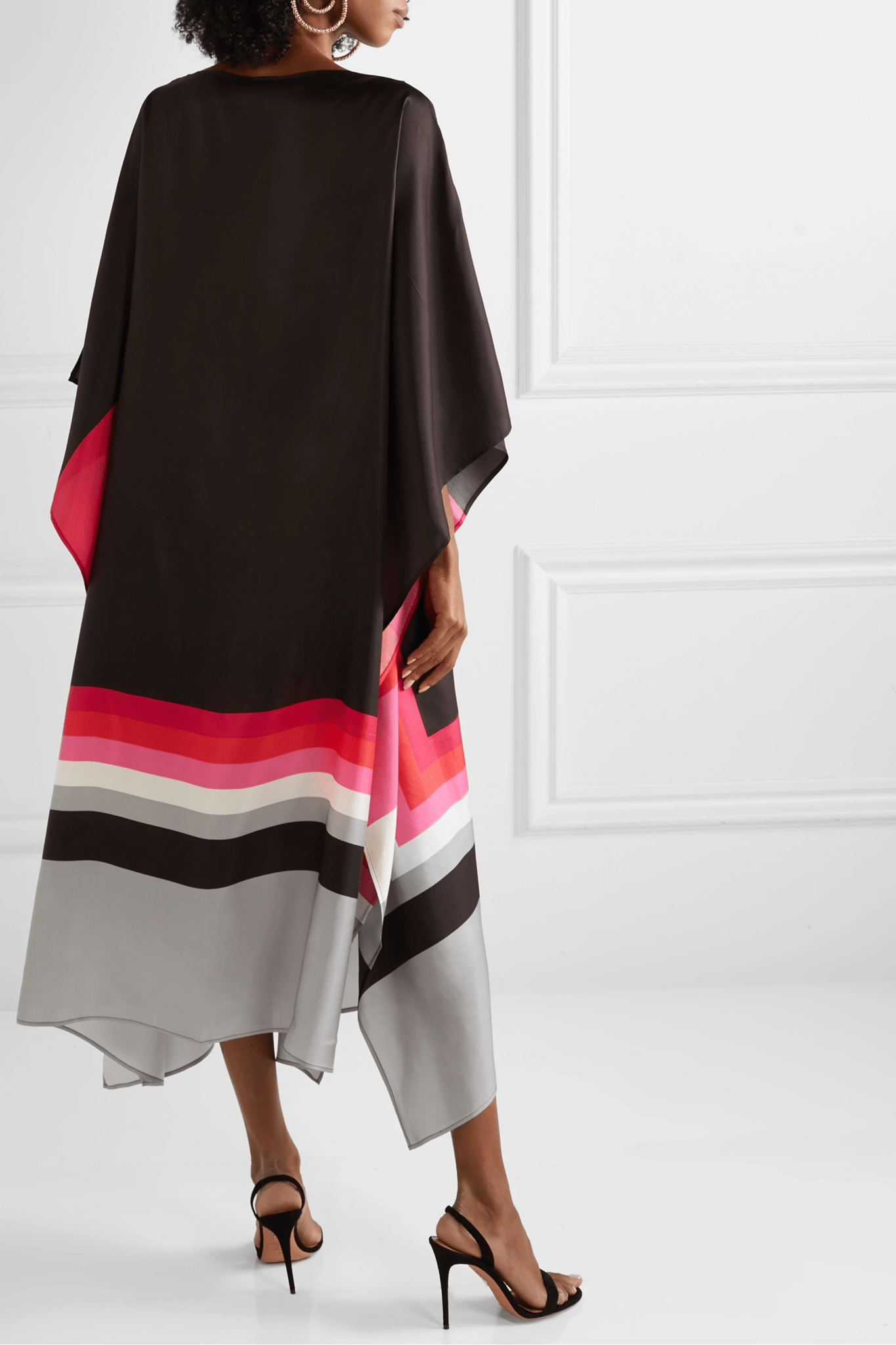 Evening Satin Silk Kaftan Dress - Navvi.in