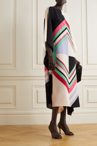 Geometric Kaftan Dress - Navvi.in