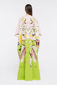 Moss Green Kaftan Dress - Navvi.in