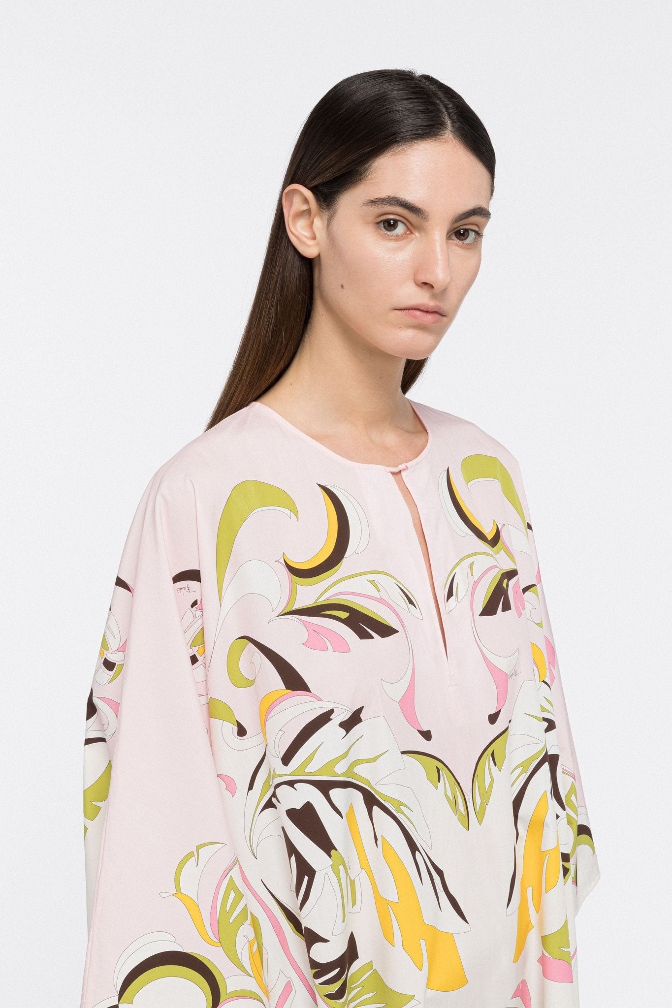 Moss Green Kaftan Dress - Navvi.in