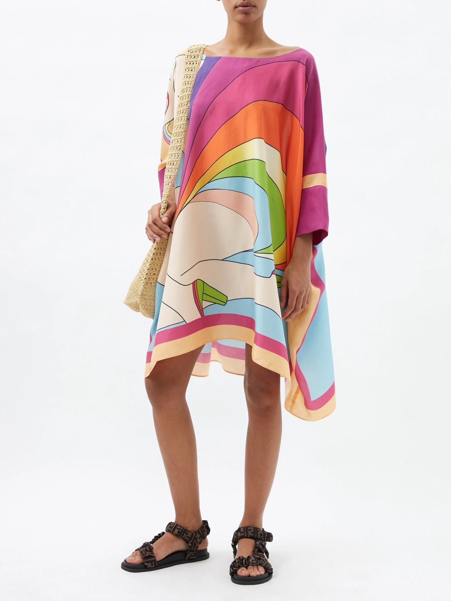 Multi - wear Kaftan Dress - Navvi.in