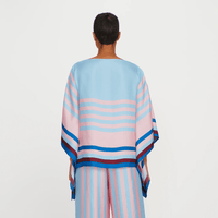 Ocean Wave Satin Silk Co - ord Set - Navvi.in