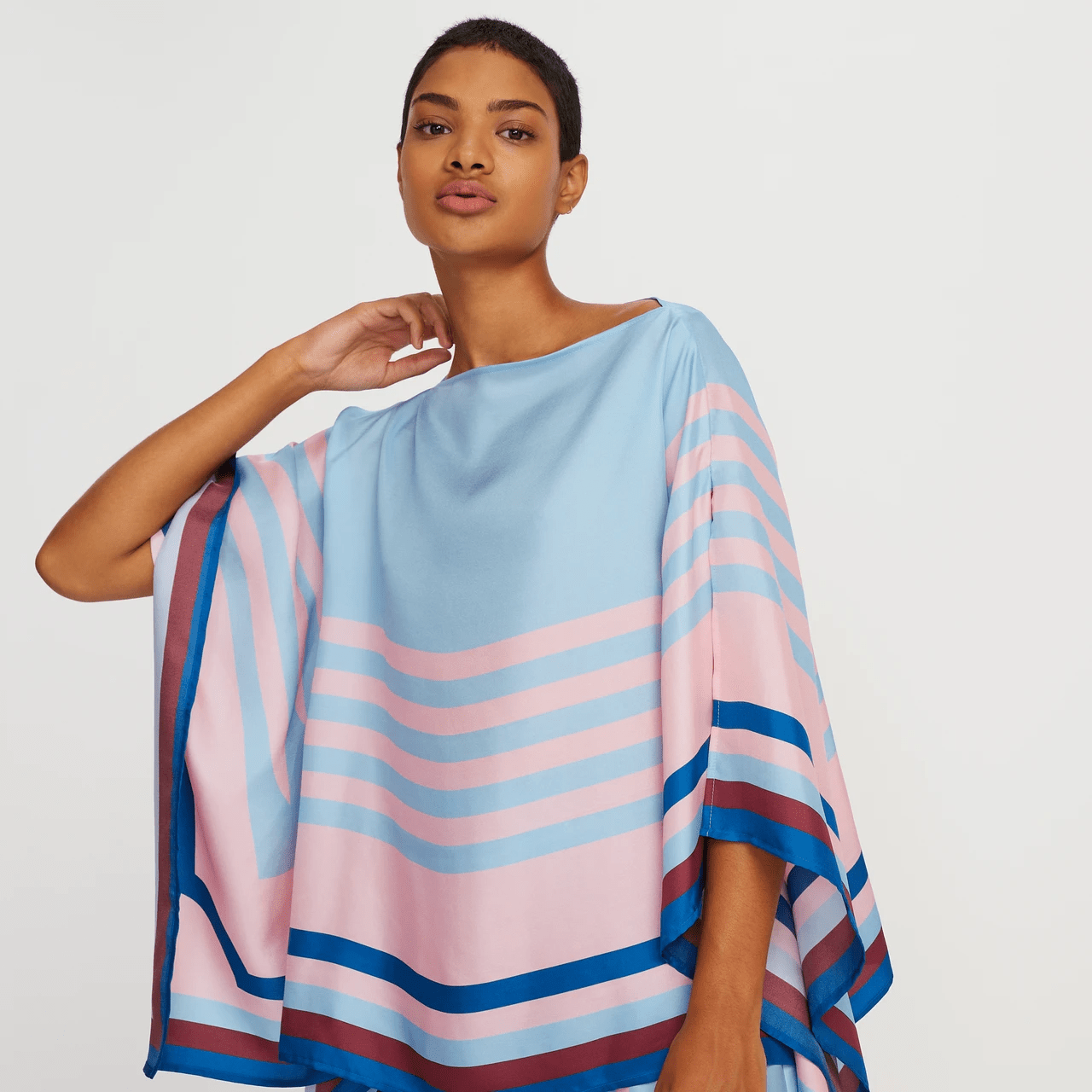 Ocean Wave Satin Silk Co - ord Set - Navvi.in