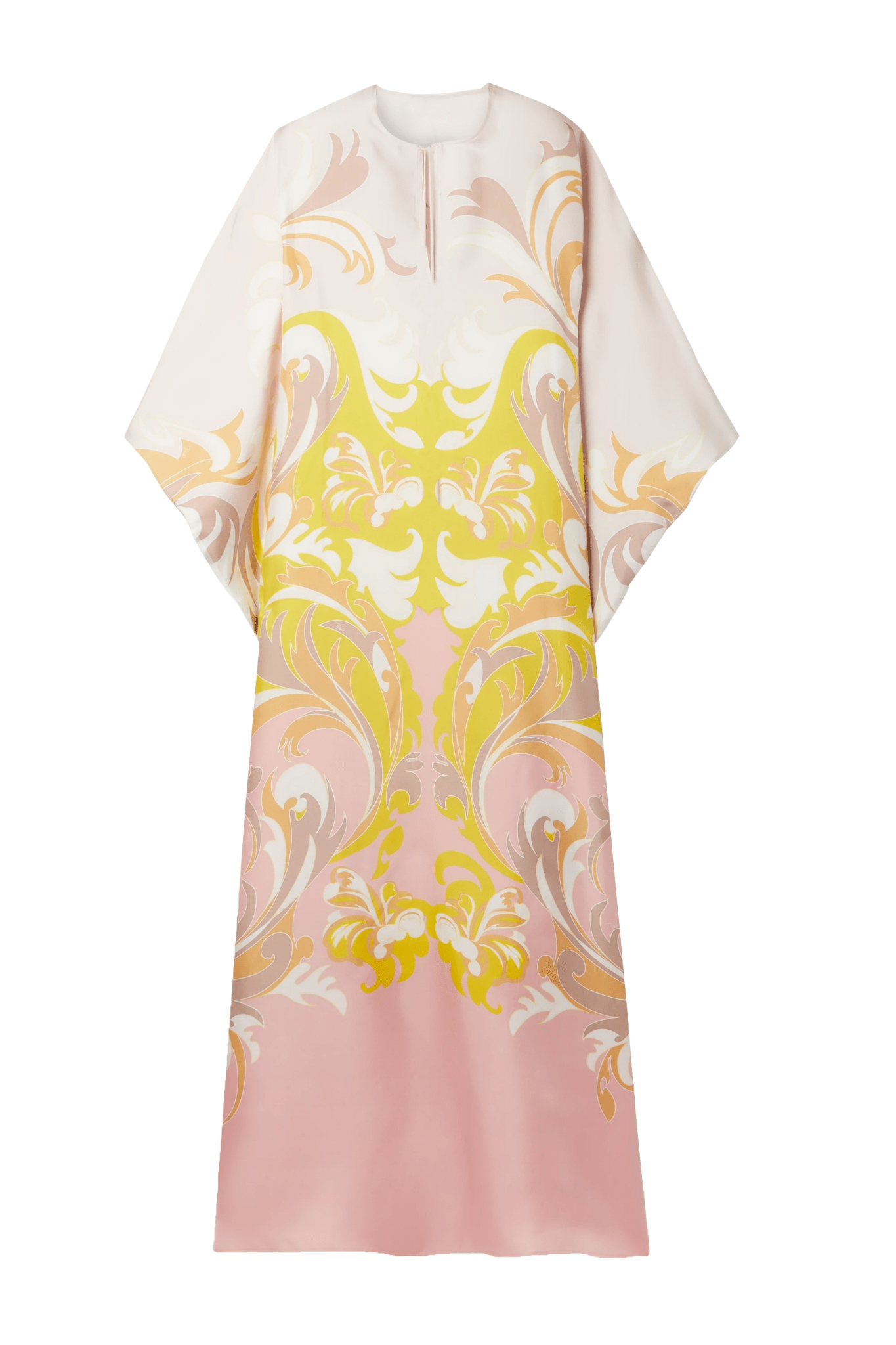 Rorschach Satin Silk Kaftan Dress - Navvi.in