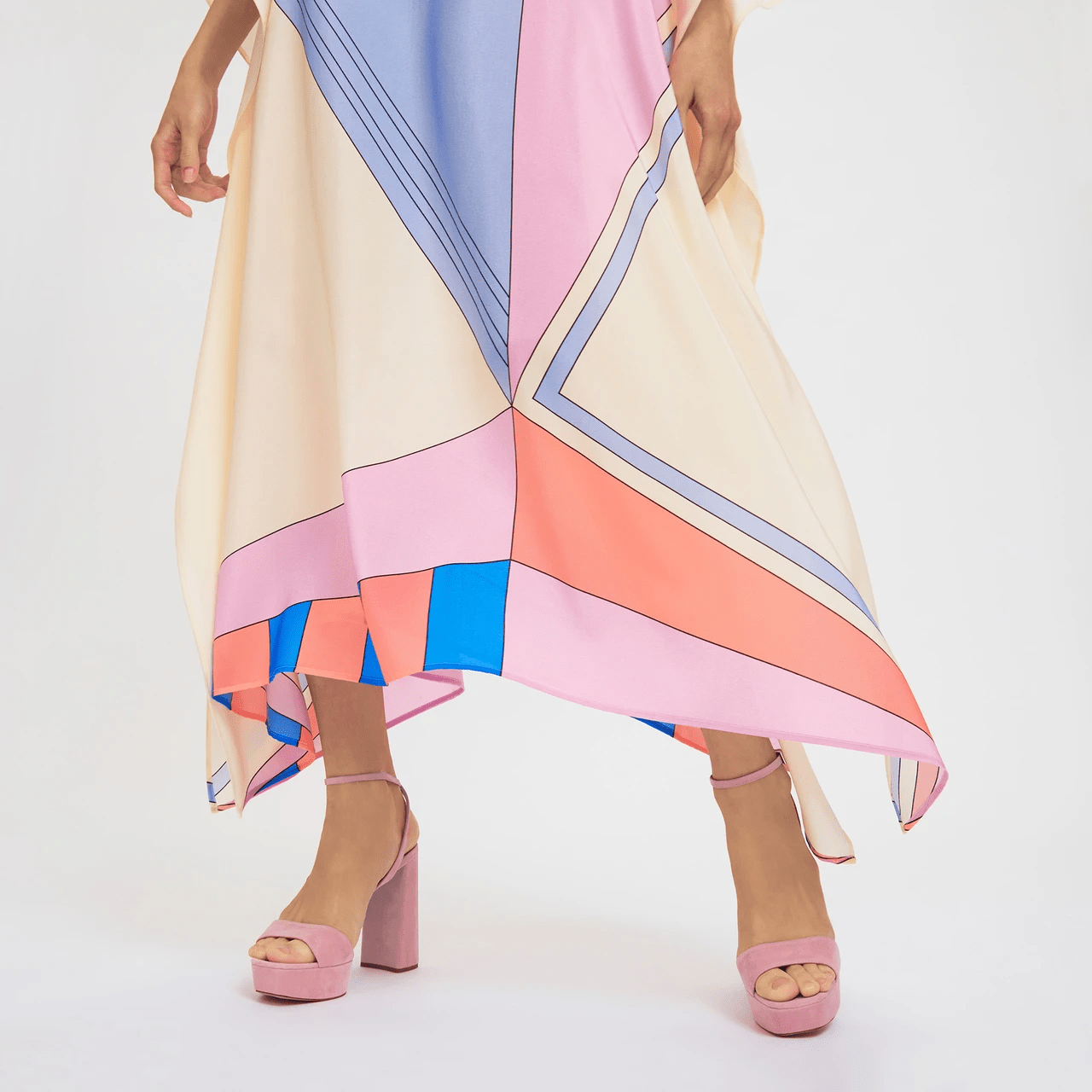 Spring Paradise Silk Kaftan - Navvi.in