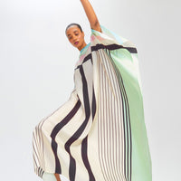 Street Wear Satin Silk Kaftan Dress - Navvi.in