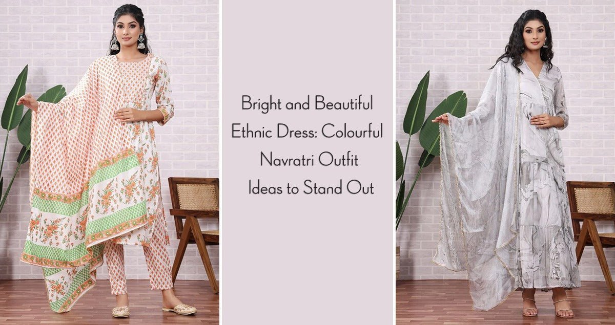 Bright and Beautiful Ethnic Dress: Colourful Navratri Outfit Ideas to Stand Out - Navvi.in