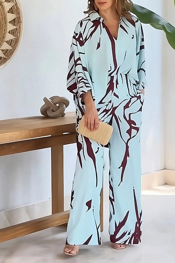 Abstract Printed Co-Ord Set - Navvi.in