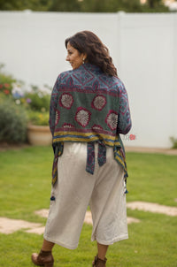 Boho Chic Printed Shirt & Wide-Leg Culotte Set