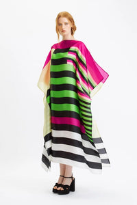 Multicolor Stripe Long & Wide Kaftan