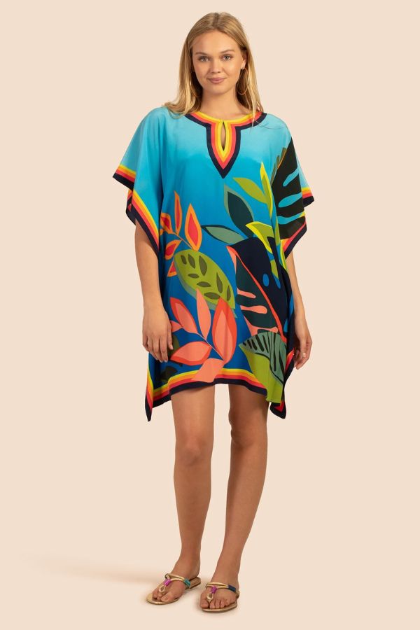 Leafy Printed Short Kaftan