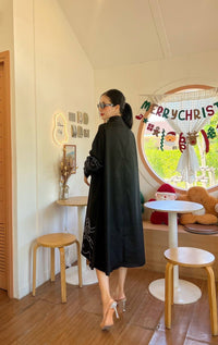 Bold Chic Embroidered Swing Shirt Dress