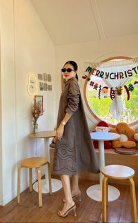 Bold Chic Embroidered Swing Shirt Dress