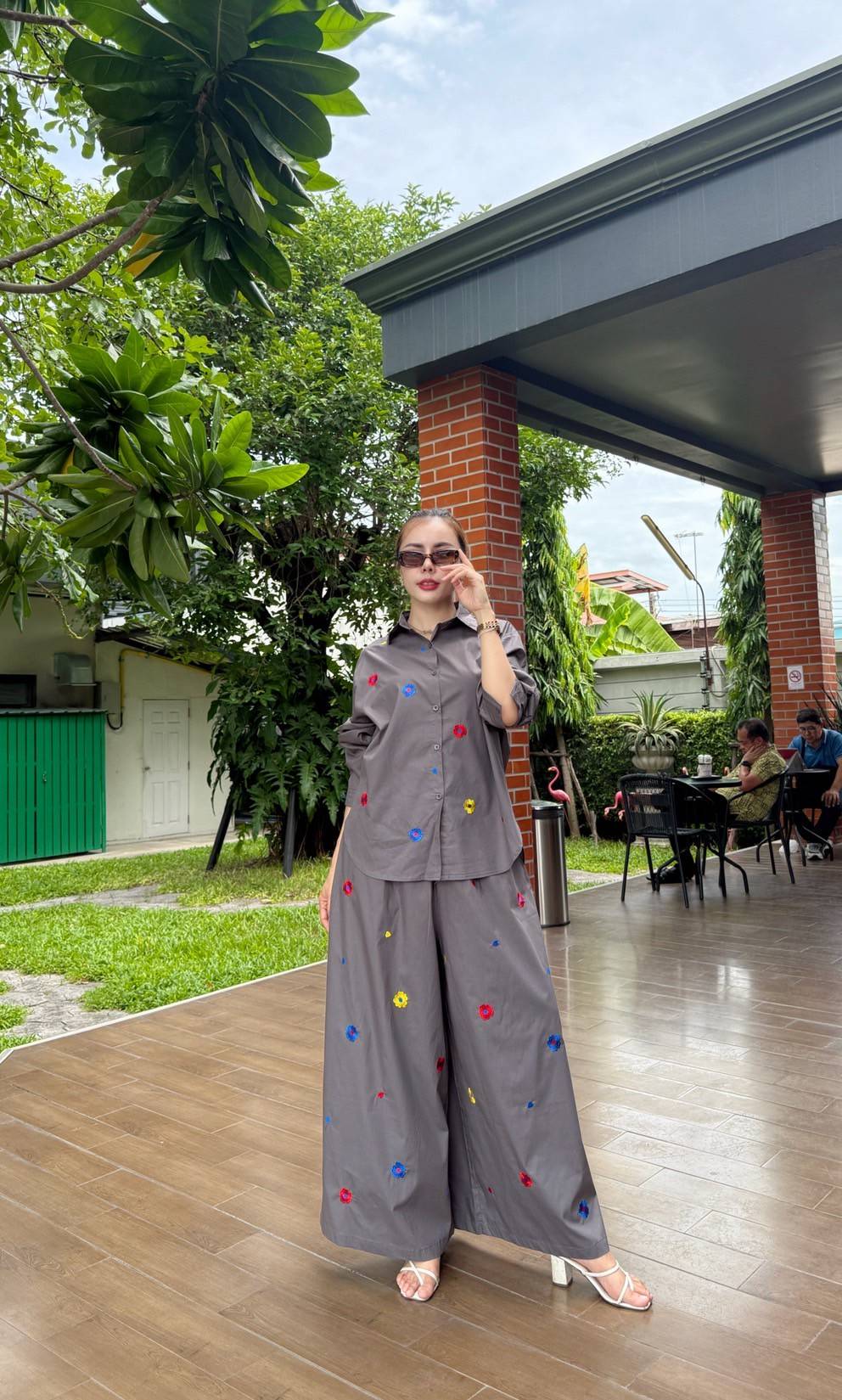 Women’s Floral Work Co-Ord Set - Navvi.in