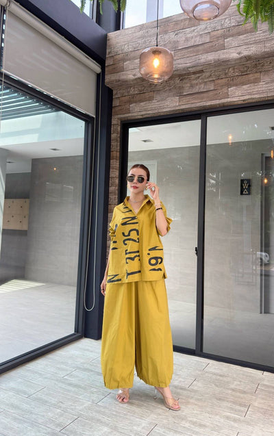 Chic Print Typography Co-Ord Set