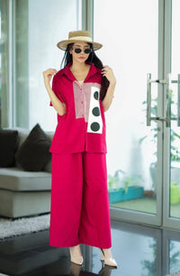 Red Statement Print Co-Ord Set