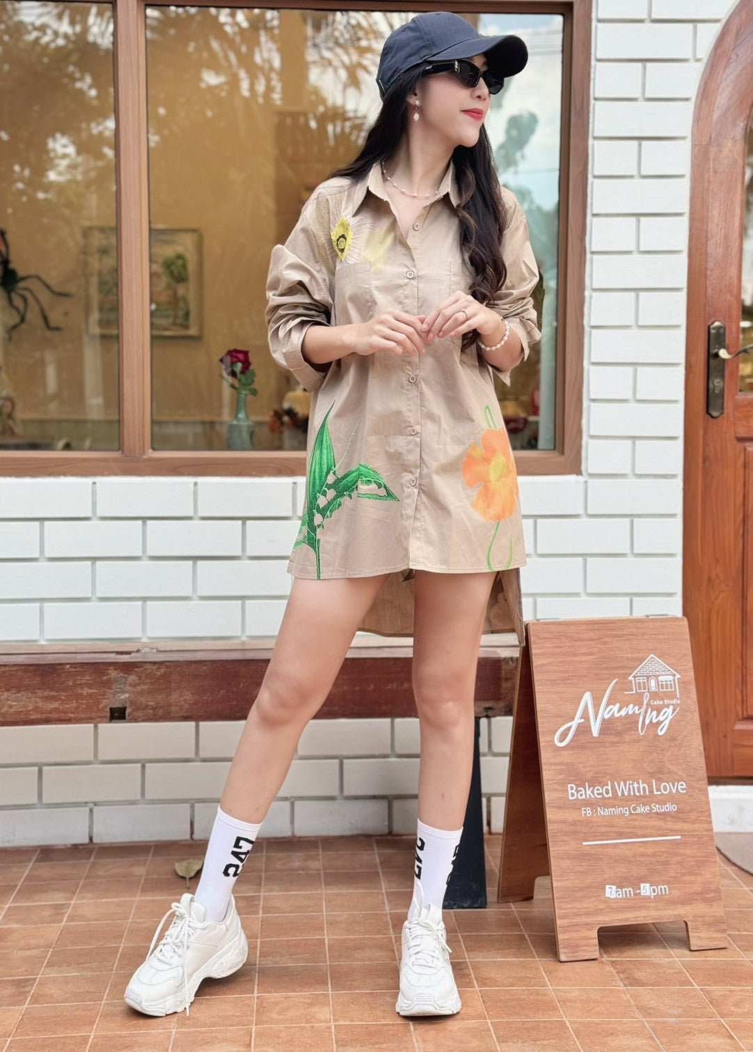 Floral Meadow Oversized Shirt Dress