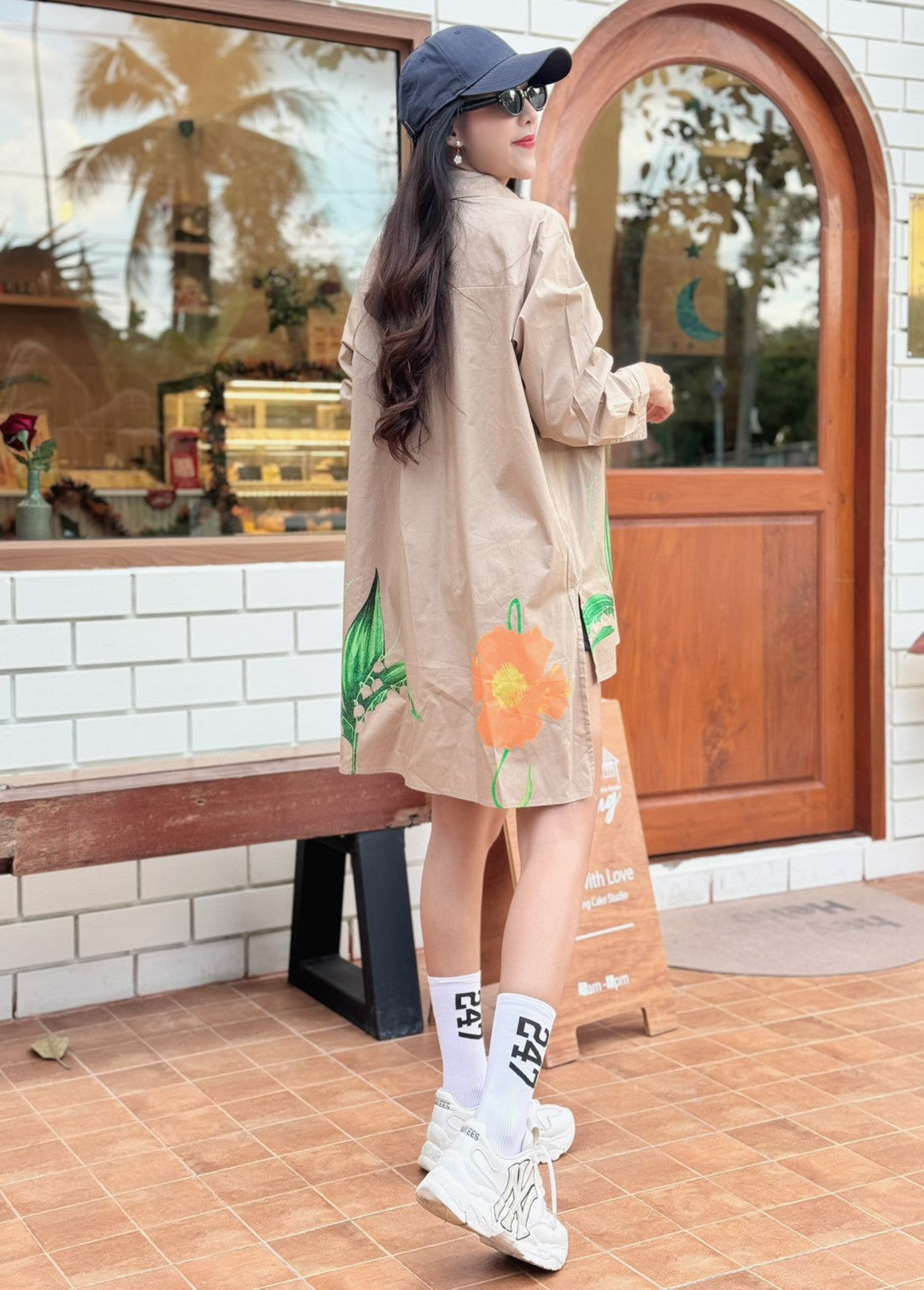 Floral Meadow Oversized Shirt Dress
