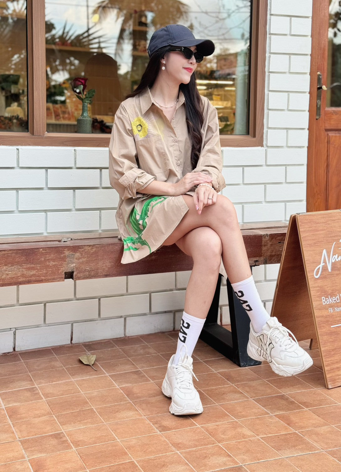 Floral Meadow Oversized Shirt Dress