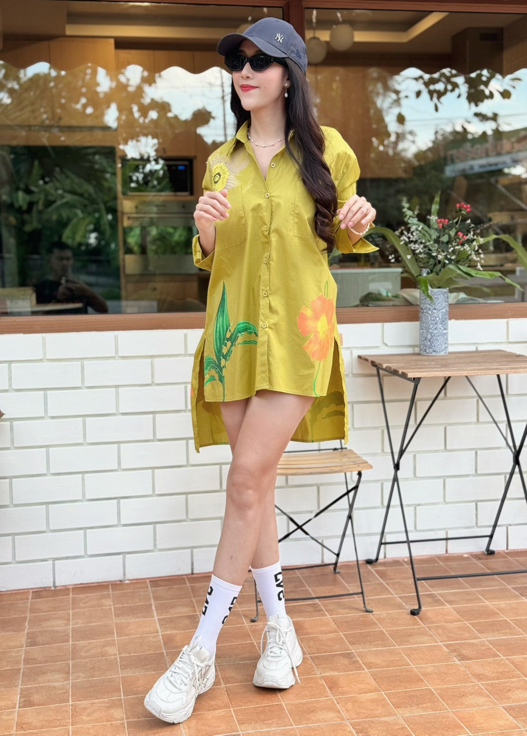 Floral Meadow Oversized Shirt Dress