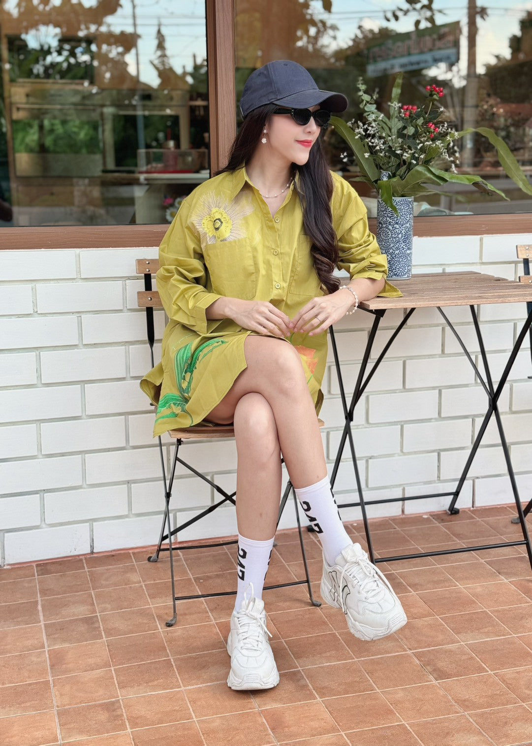 Floral Meadow Oversized Shirt Dress