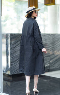 Monochrome Abstract Midi Dress