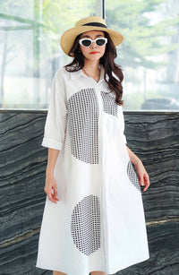 Modern Geometry Shirt Dress