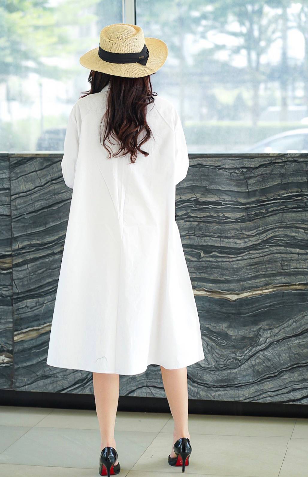 Modern Geometry Shirt Dress