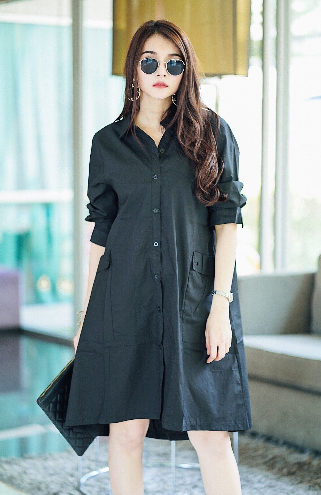 Urban Chic Pocket Shirt Dress