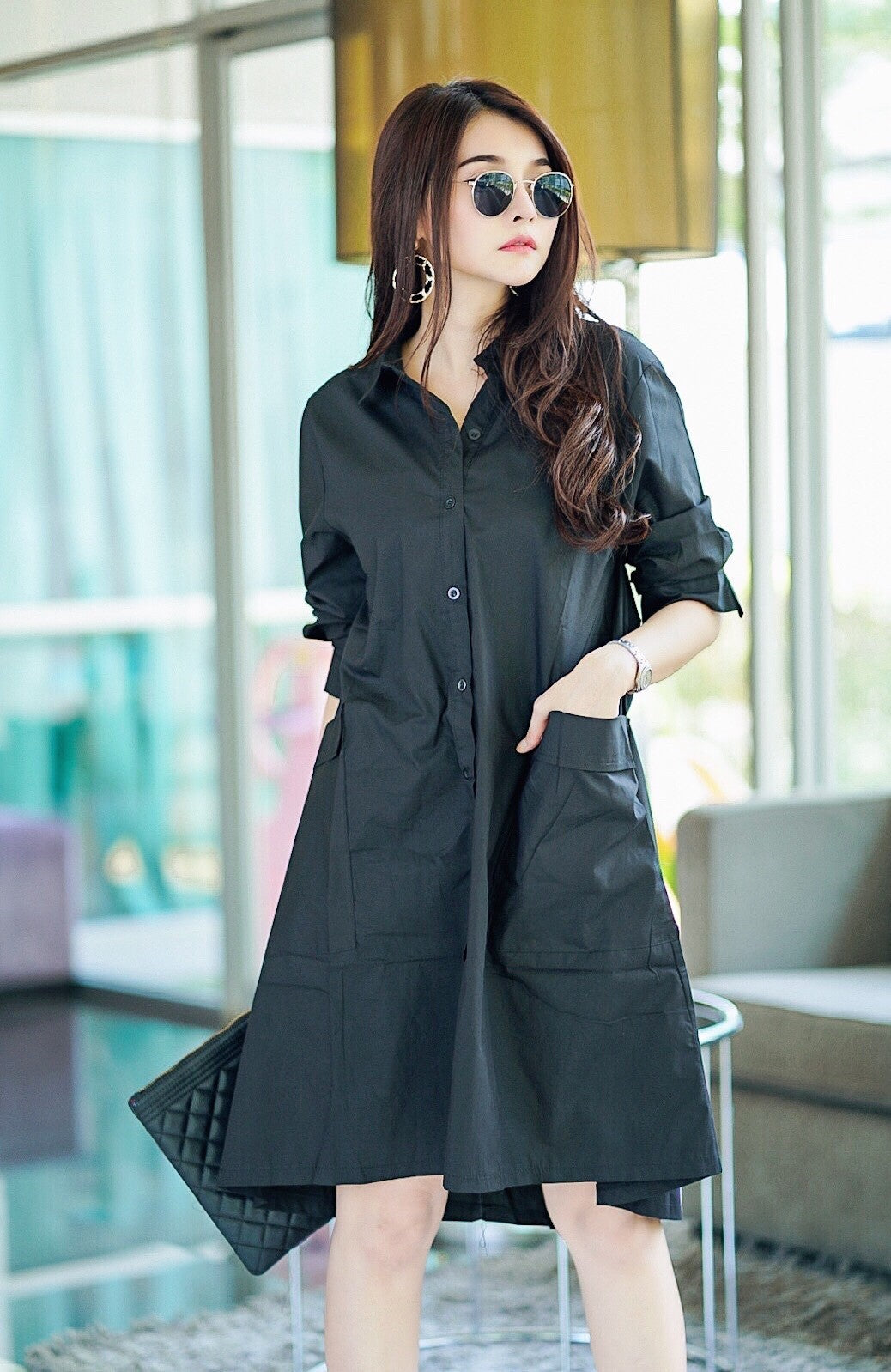 Urban Chic Pocket Shirt Dress