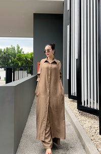 Korean Pinstripe Co-ord Dress Set