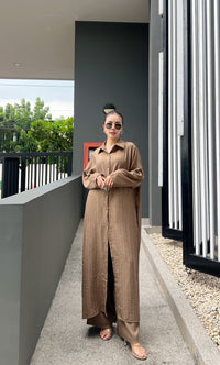 Korean Pinstripe Co-ord Dress Set
