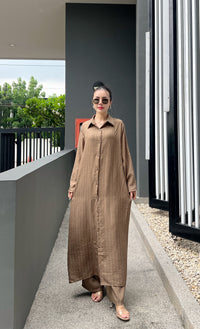 Korean Pinstripe Co-ord Dress Set
