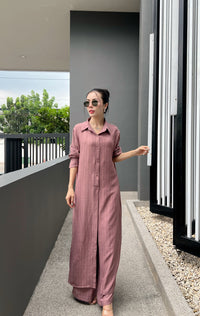 Korean Pinstripe Co-ord Dress Set