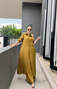 Korean Pinstripe Co-ord Dress Set