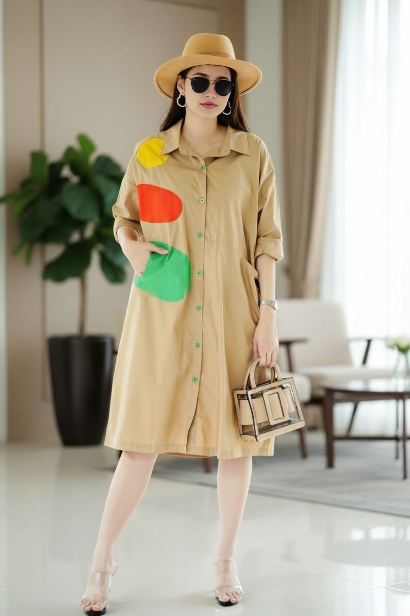 Oversized Shirt Dress with Pockets – Casual Chic Summer Outfit