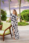 Black & White Free Size Kaftan | Navvi