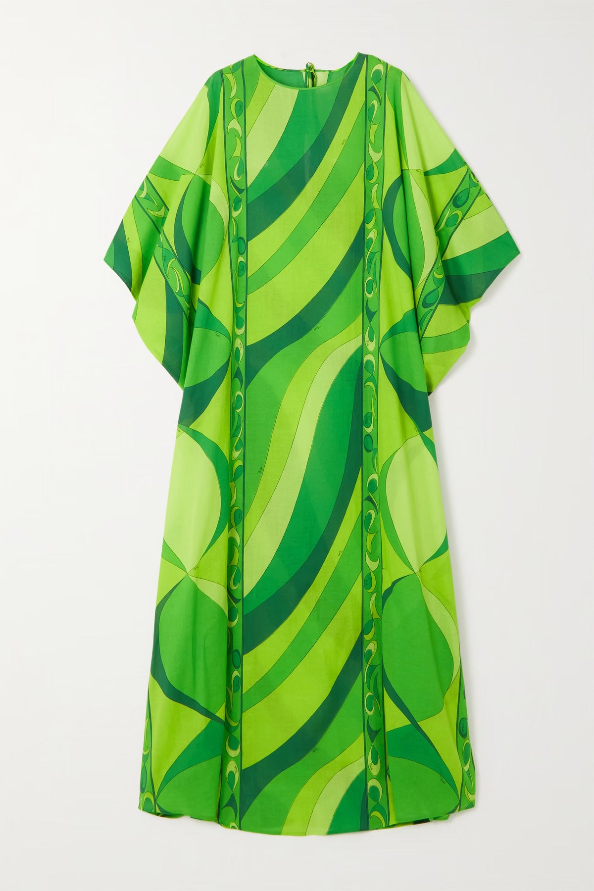 Vibrant Leafy Green Women's Kaftan Dress - Naavi