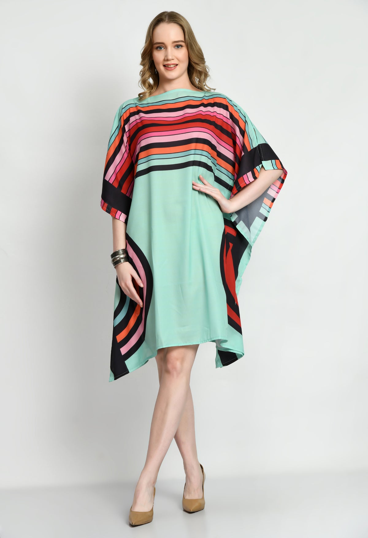 Wonder Rings Short Kaftan Dress