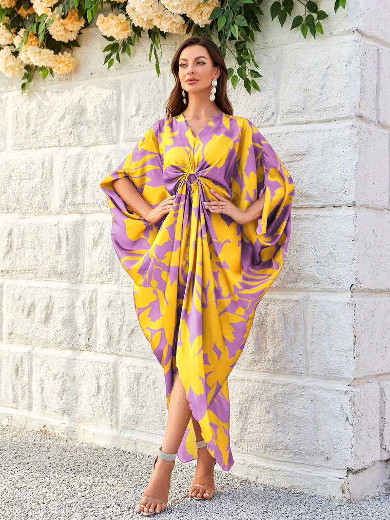 Ring Style Kaftan Dress- Mauve