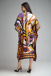 Tribal Print Kaftan Dress