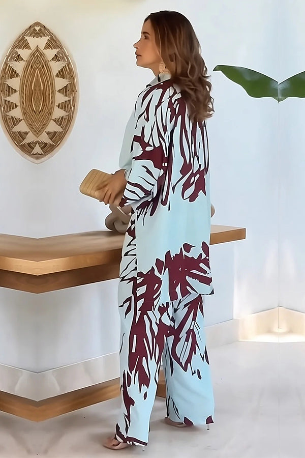 Abstract Printed Co-Ord Set - Navvi.in